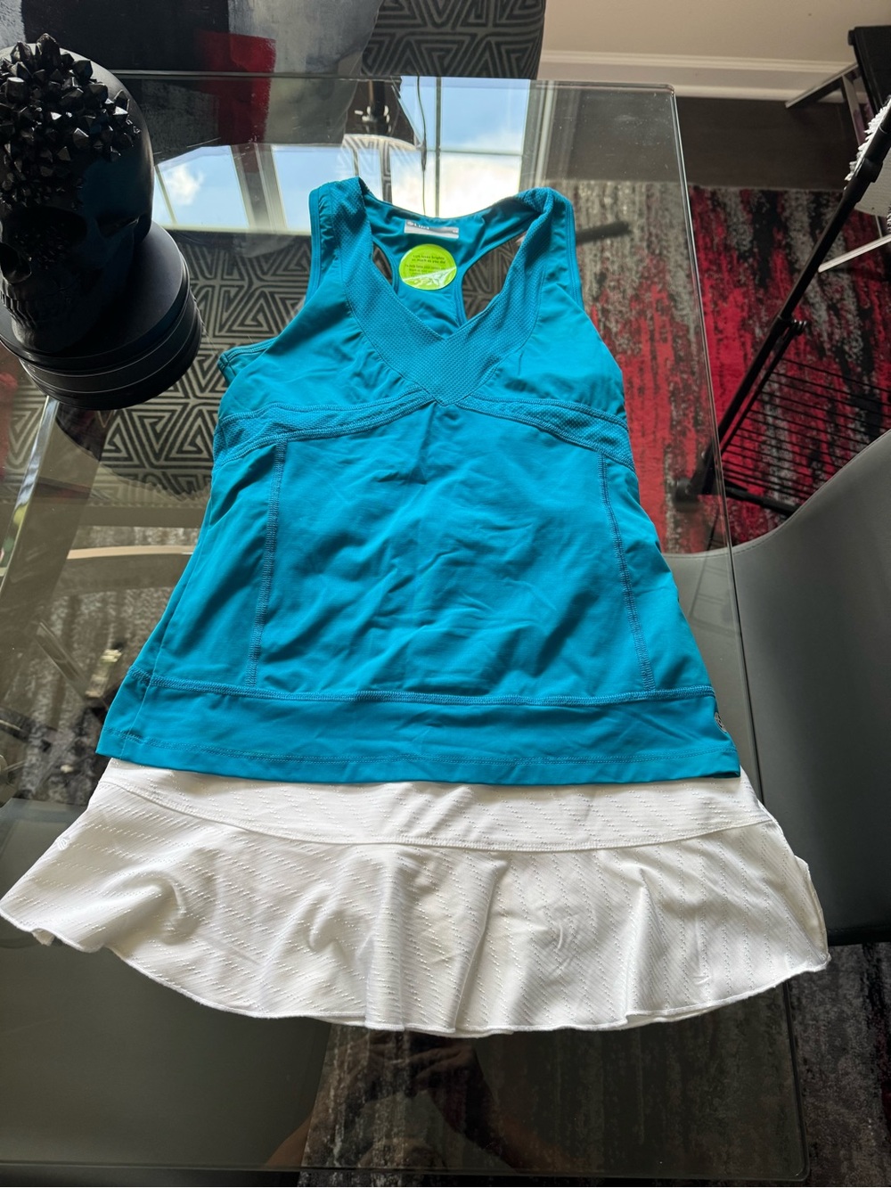 Lija Teal Tennis Racerback Tank Top